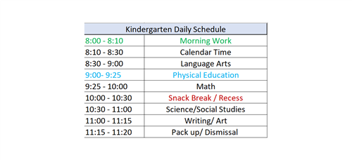 Class Schedule 